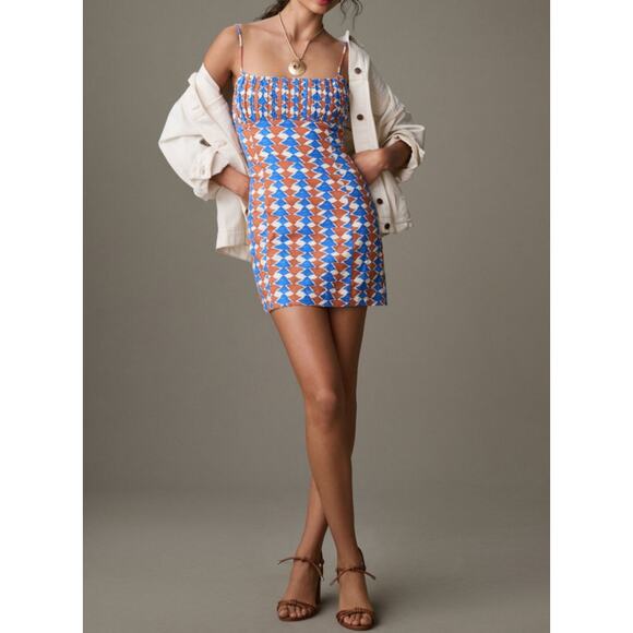 Anthropologie Maeve The Ophelia Sleeveless Linen Slim Mini Dress | Sz 10  NWT - Picture 4 of 5